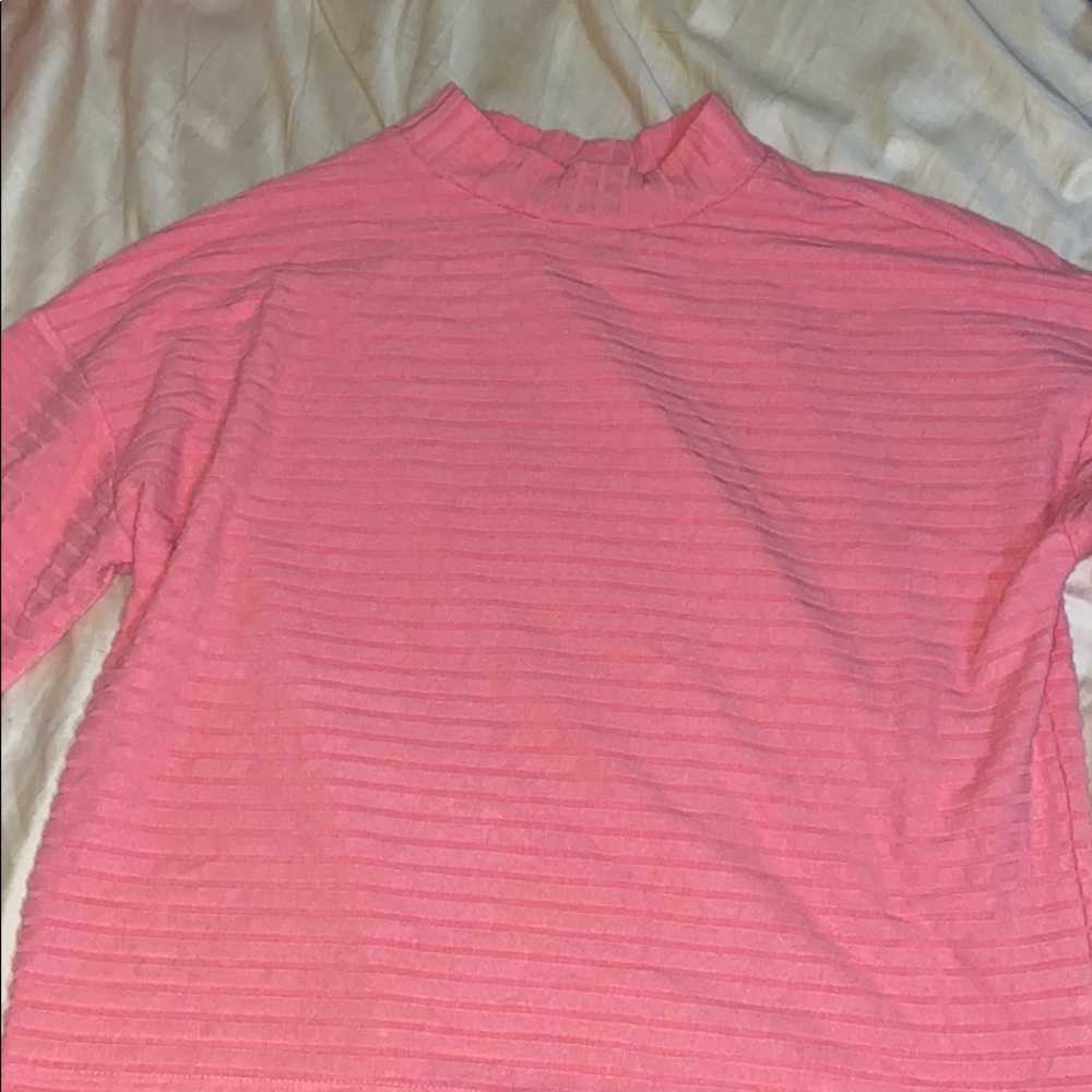 Pink sweater turtleneck